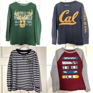 Lot/bundle of 4 Boys' Long Sleeve Knit T-Shirts